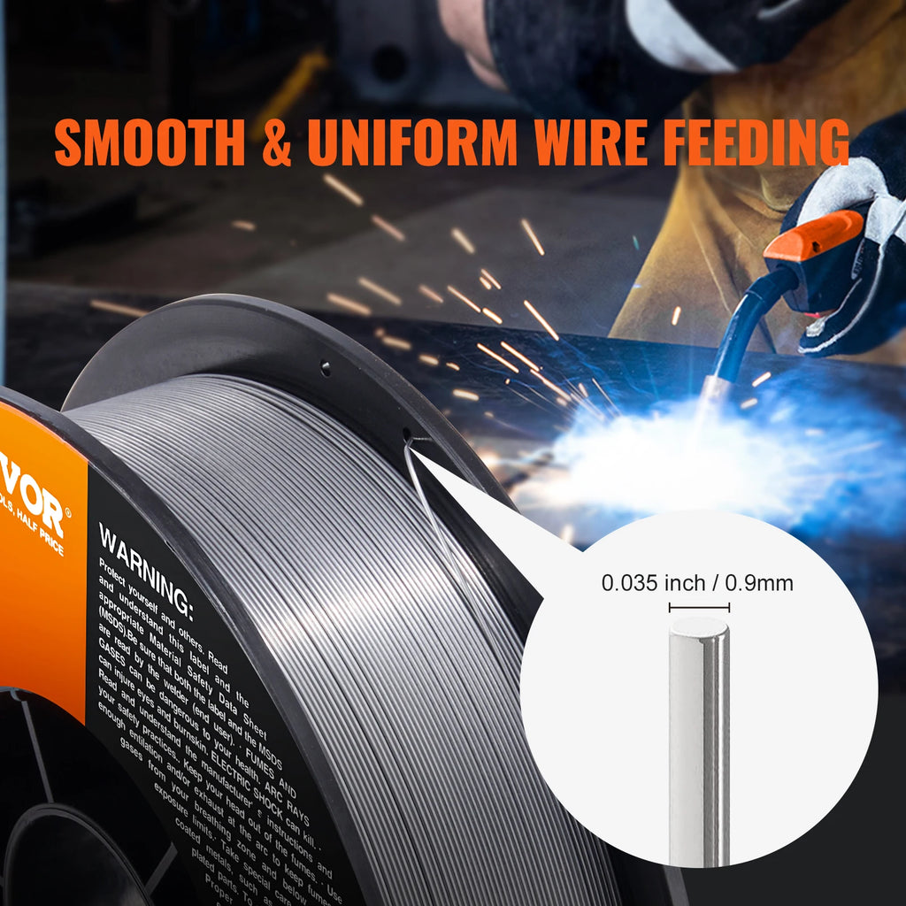 SucceBuy 0.03/0.035 Inch Flux Cored Welding Wire Carbon Steel Iron MIG Welding Machine Welder Accessories For Soldering