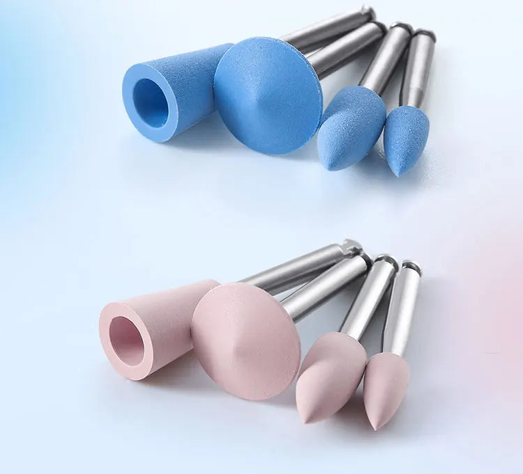 AZDENT 12Pcs/Set Dental Silicone Polishing Rubber Grinding Heads Teeth Polisher 2.35mm RA Finisher for Low Speed Handpiece
