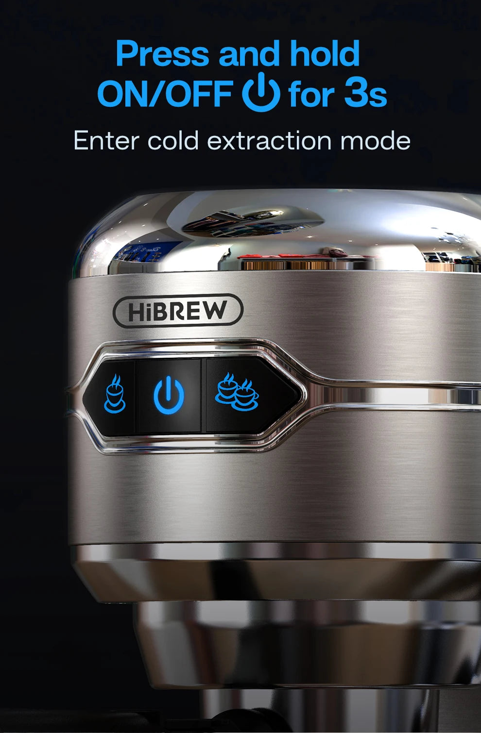 HiBREW H11 Cafetera Espresso 20 Bar | Inox | Semi Automática | ESE POD y Polvo | Cappuccino | Agua Caliente - Firu Total Sales