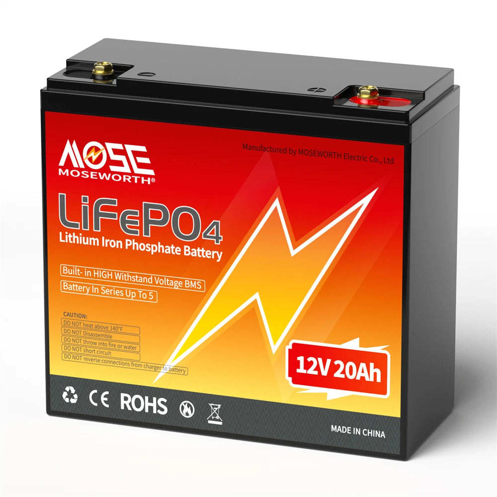 Batería LiFePO4 12V 6Ah-300Ah con BMS | Recargable | Solar y Ciclo Profundo 🔋