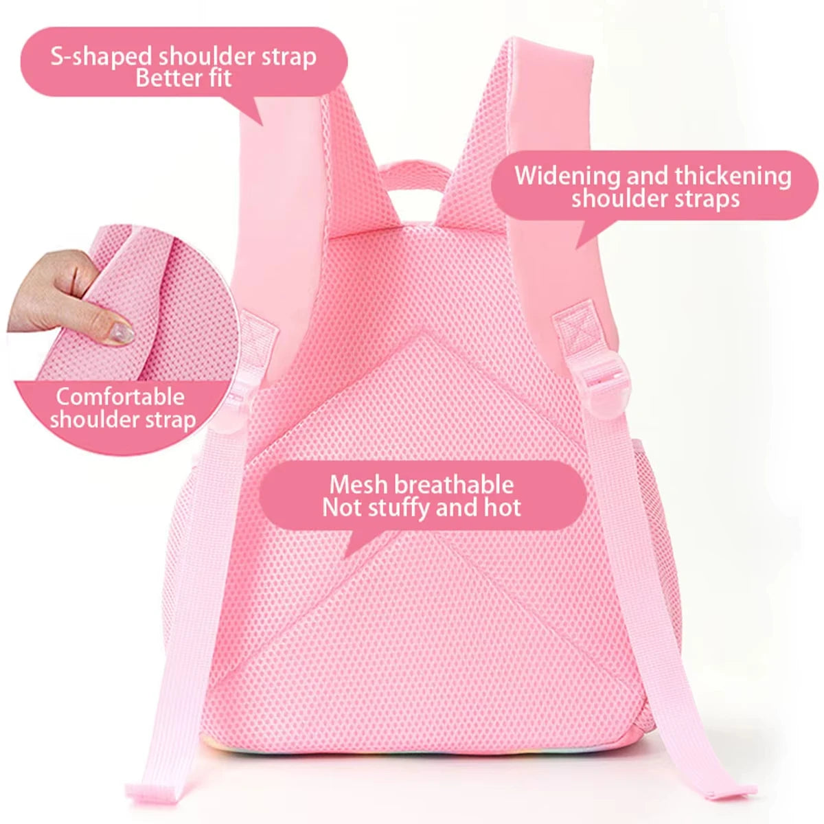 KPop Demon Hunters School Rainbow Backpack Rumi Mira Zoey Girl Student Backpack Anime Movie Women Travel Rucksack Birthday Gift