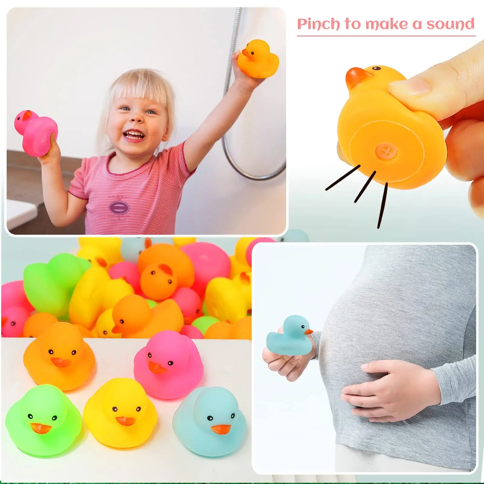12/24/36/72 Pack Multicolor Mini Rubber Ducks Yellow Rubber Duck Toy Rubber Tub Toys Toys Squeak and Float Ducks