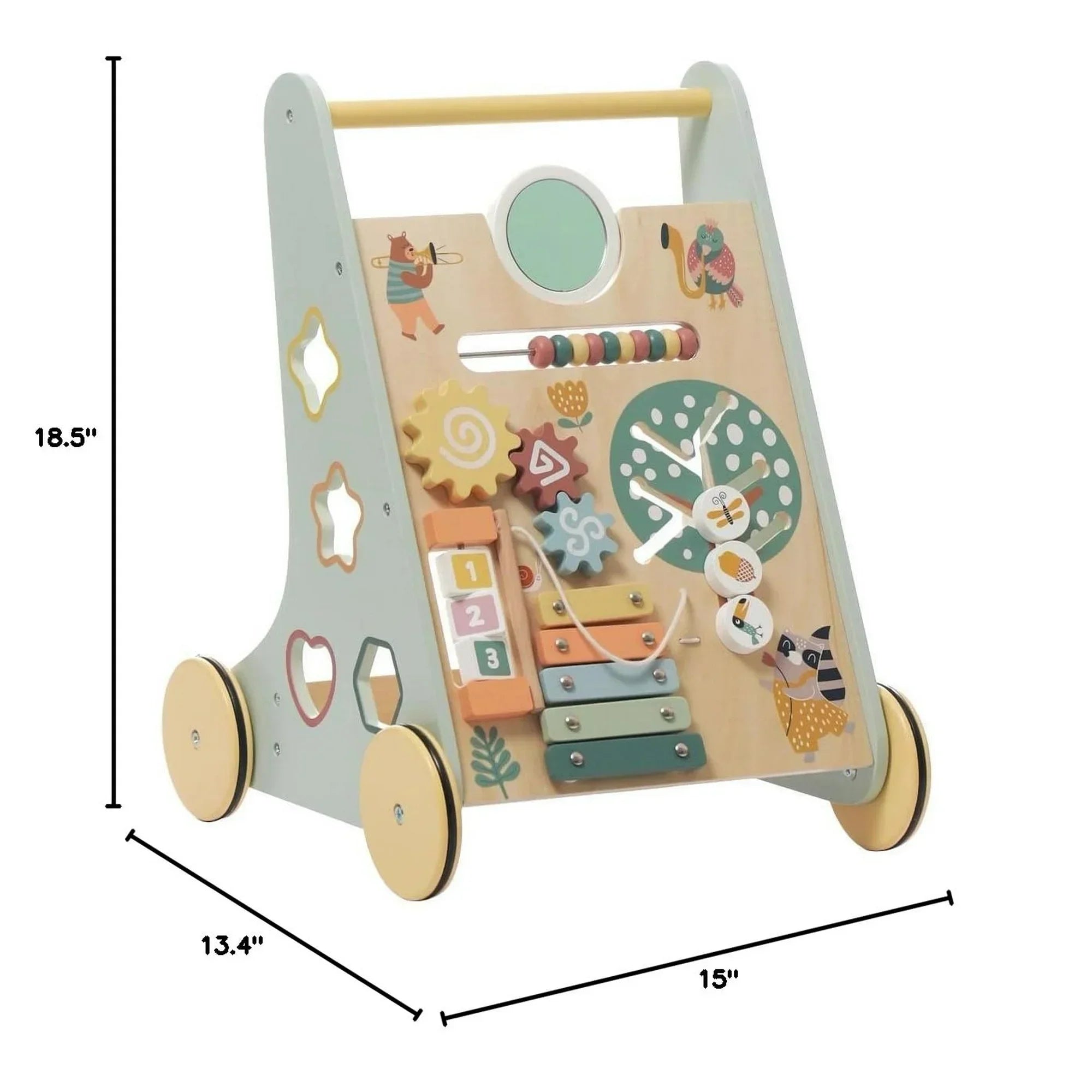 Andador de Madera Montessori para Bebés | Juguete de Empuje