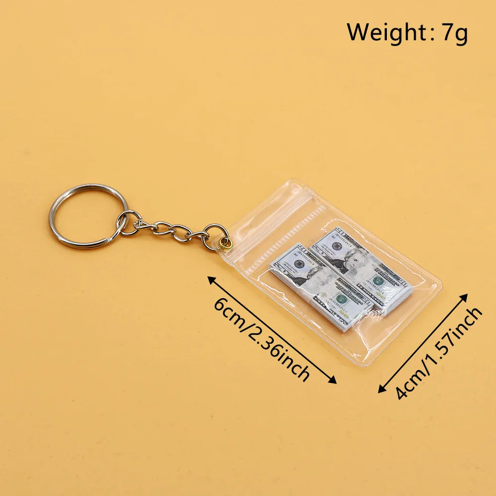 The Unique Handcrafted Keychain And Mini Wallet Of The Simulated US Dollar Bill Make The Perfect Gift For Friends
