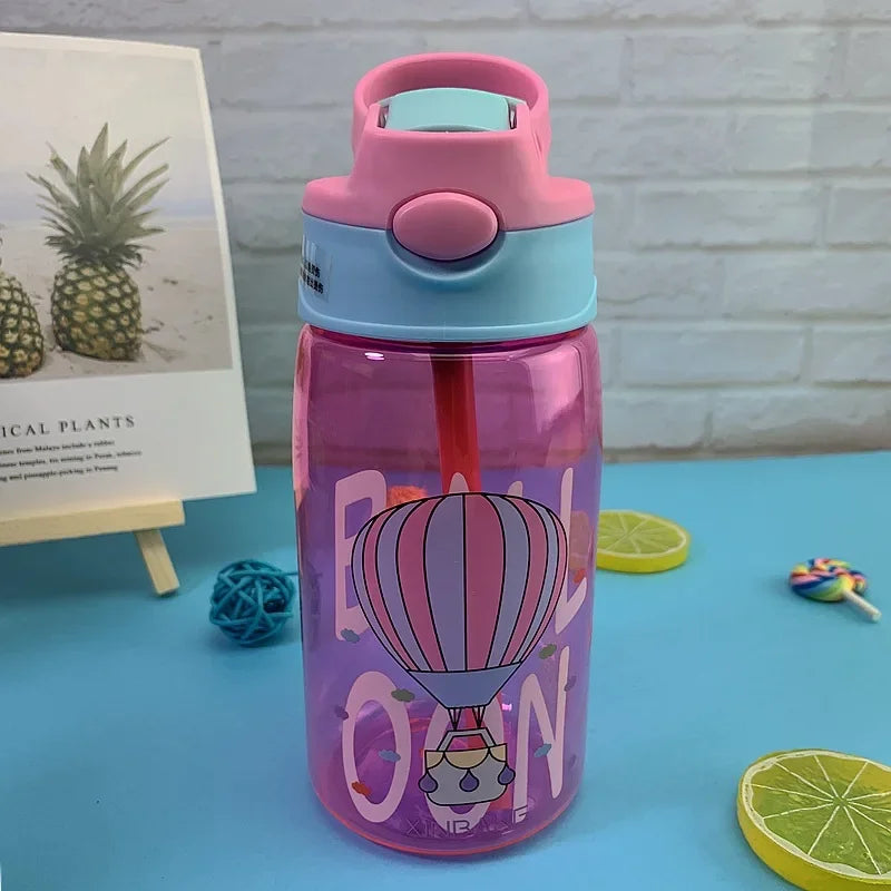 Vaso Sippy Cartoon para Niños con Pitillo | Antiderrame | Portátil Exterior 🍼