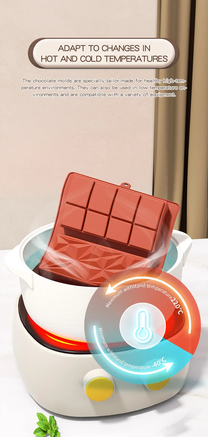 Molde de Silicona para Barra de Chocolate Dubai | Pistacho | Candy Mold 🍫