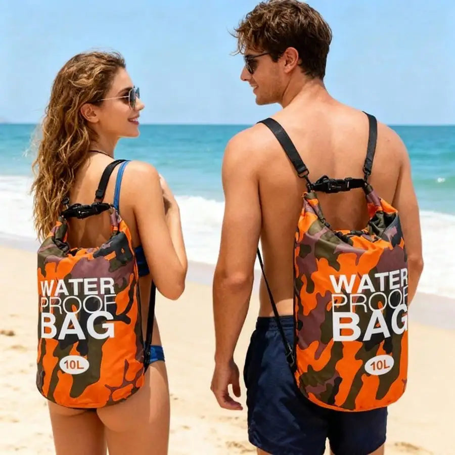 Camouflage floating bag, floating floating bag backpack, hiking, rowing, drifting, swimming