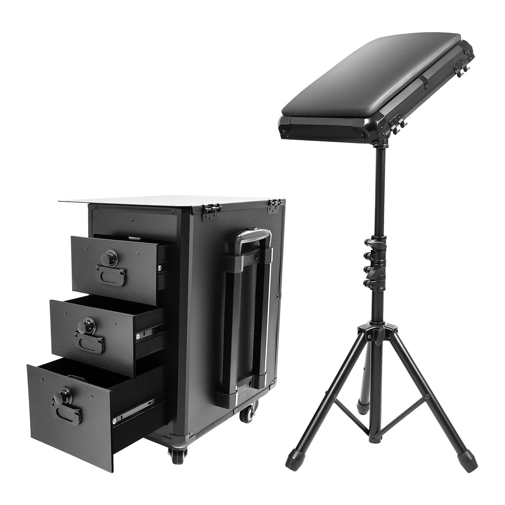 Tattoo Suitcase Mobile Tattoo Trolley Case Rolling Makeup Train Case W/ 3 Drawers for Nail Art Embroidery Hairdressing