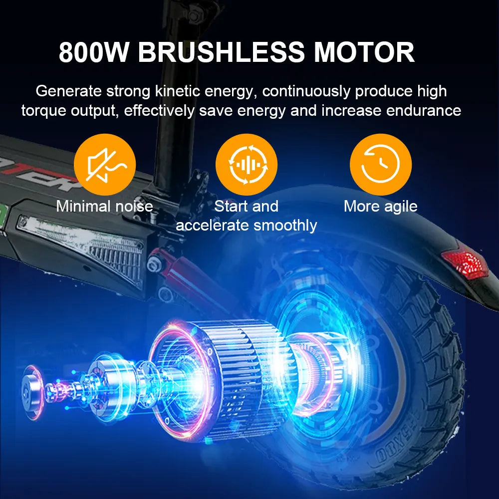Scooter Eléctrico 800W Potente | 45KM/H | Llanta Off-Road | 45-55km Alcance 🛥️