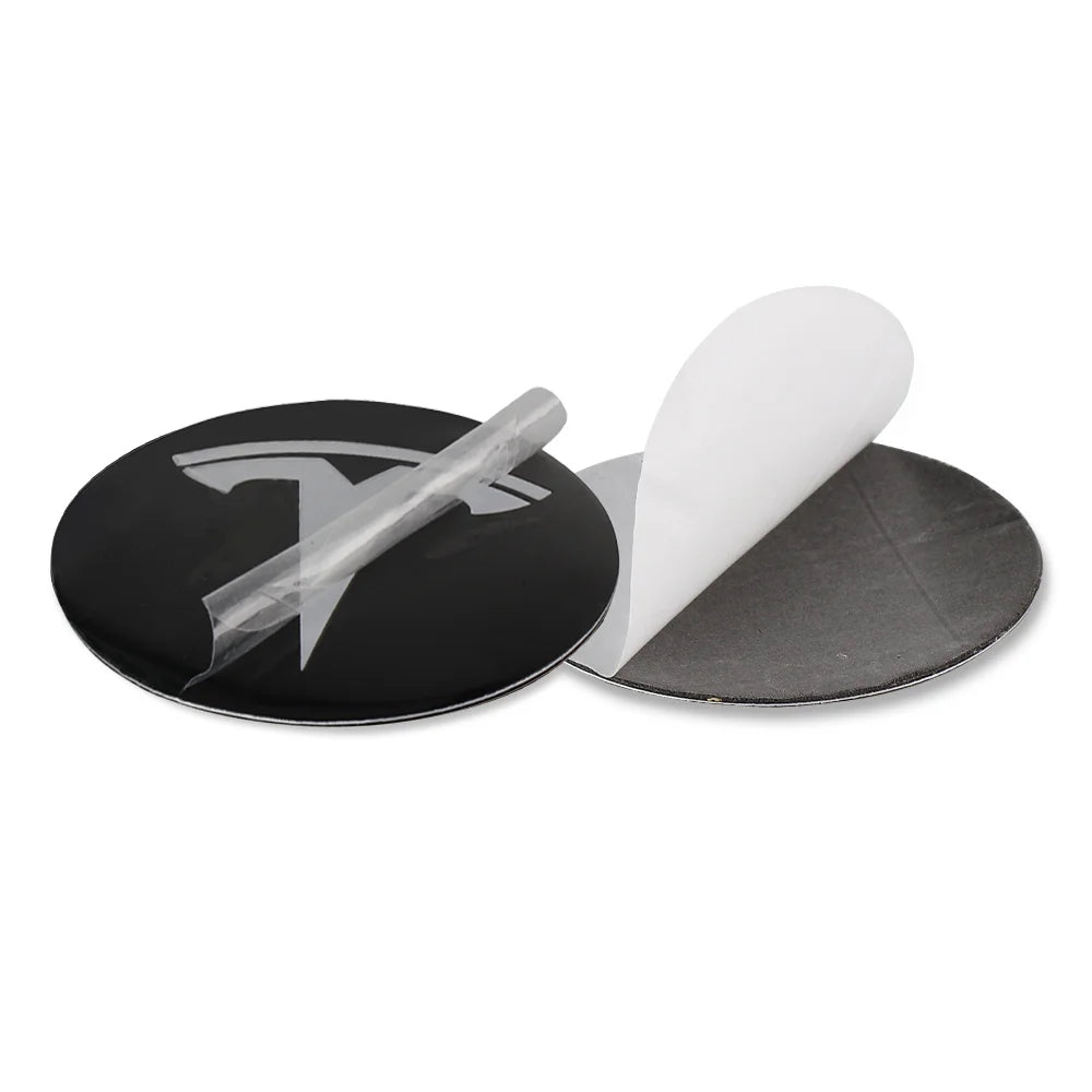 4pcs 56/60mm Car Wheel Center Cover Sticker Tire Hub Cap Badge Covers For Tesla Model 3 Model S Model X Model Y Coil Accessories