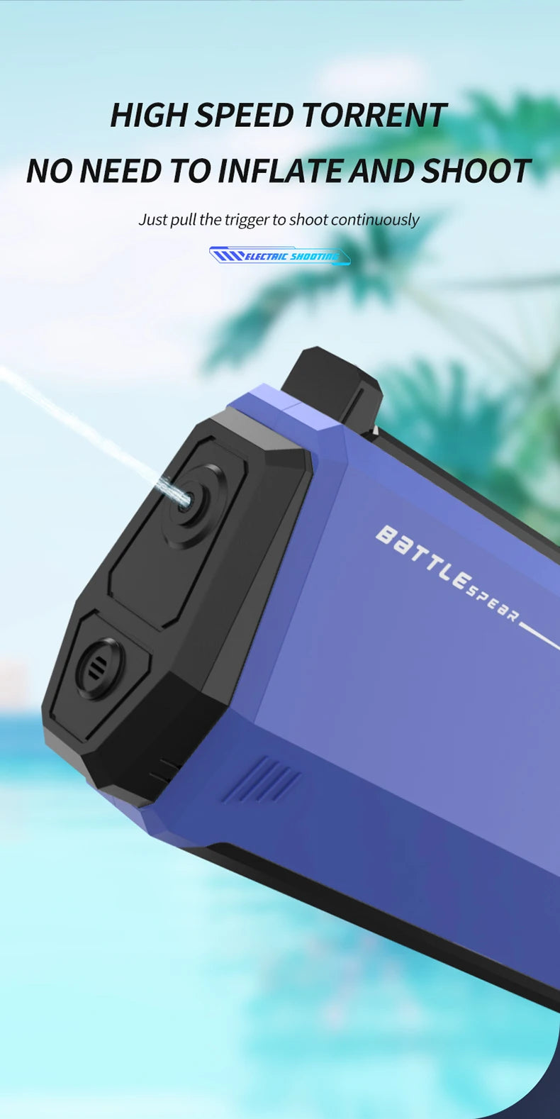 Pistola de Agua Eléctrica de Alta Presión | Juego de Verano para Niños 🔫 - Firu Total Sales