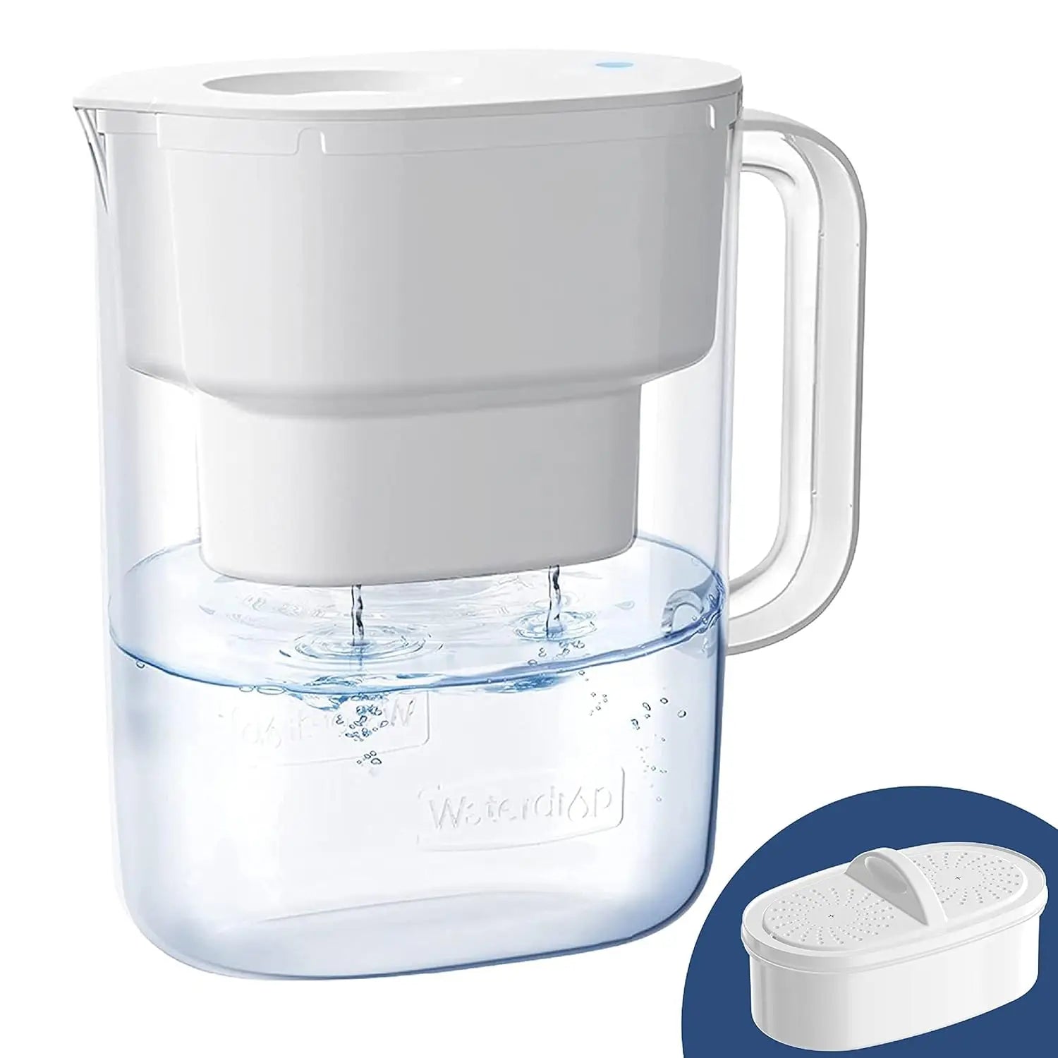 Waterdrop Water Filter Pitcher with 1 Filter, 200-Gallon Long-Life, 10-Cup Large Water Filter Pitcher, NSF Certified, 5X Times L