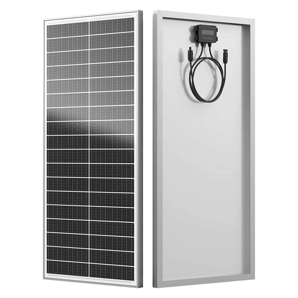 RVPOZWER 12.8V 100W Rigid Solar Panel 18BB N-Type Solar Cells Monocrystalline Silicon Waterproof Solar Panel Home/RV