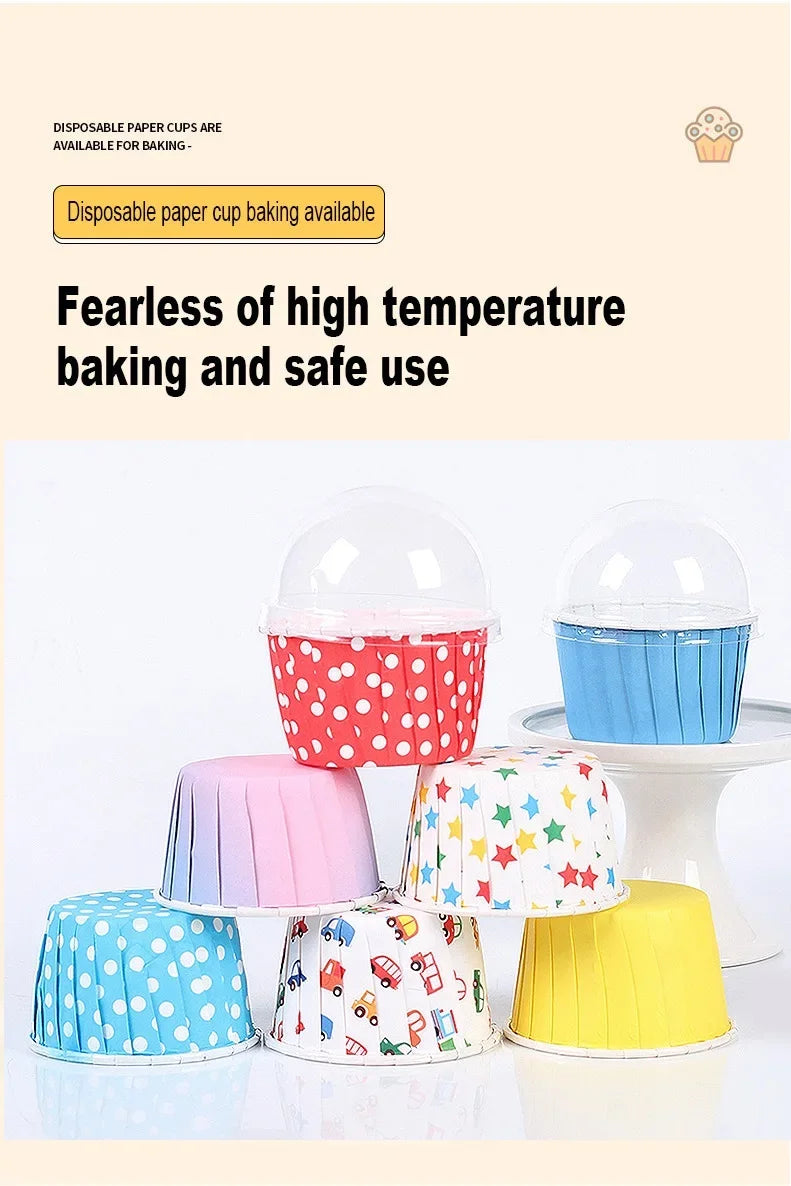 50pcs Cápsulas de Papel Grandes para Cupcakes y Muffins | Bodas y Fiestas 🍰
