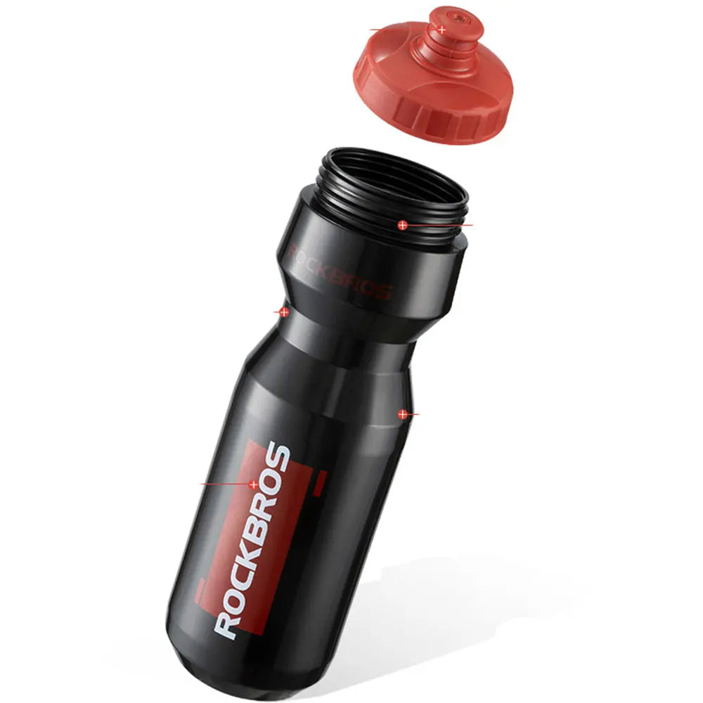 ROCKBROS Cycling Water Bottle+Water Bottle Holder 2-Piece Set -750ml Sports Water Bottle+Integrated Molded Water Bottle Holder
