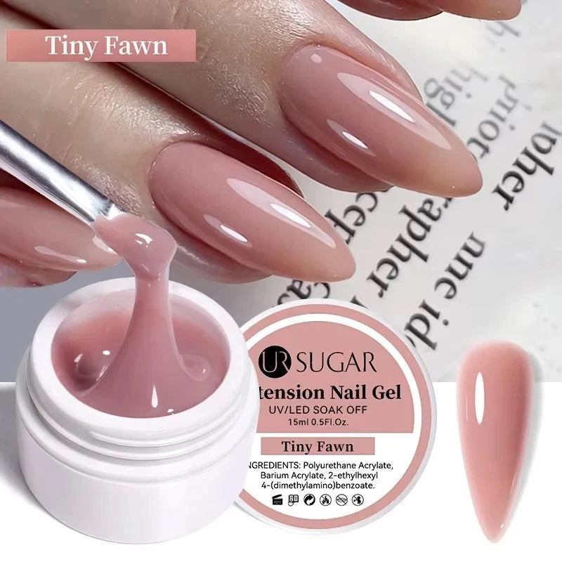Gel Extensión de Uñas UR SUGAR 15ml | Camuflaje | Nude Rosa | Hard Gel Acrílico 💅 - Firu Total Sales