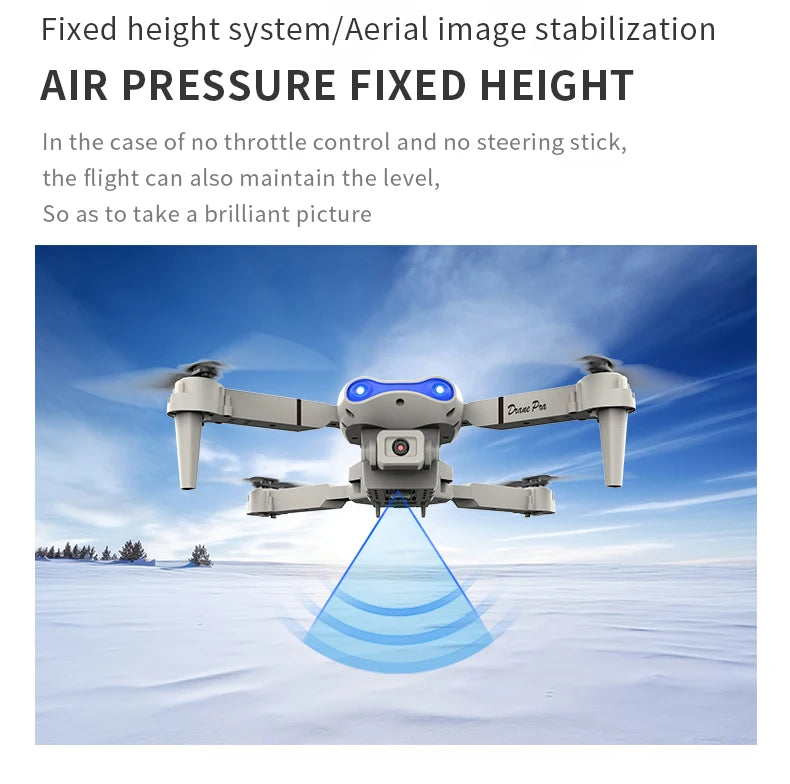 Drone E99 Pro | Cámara Dual HD | Flash | WiFi | Evitación de Obstáculos | Fotografía Aérea | Quadcopter