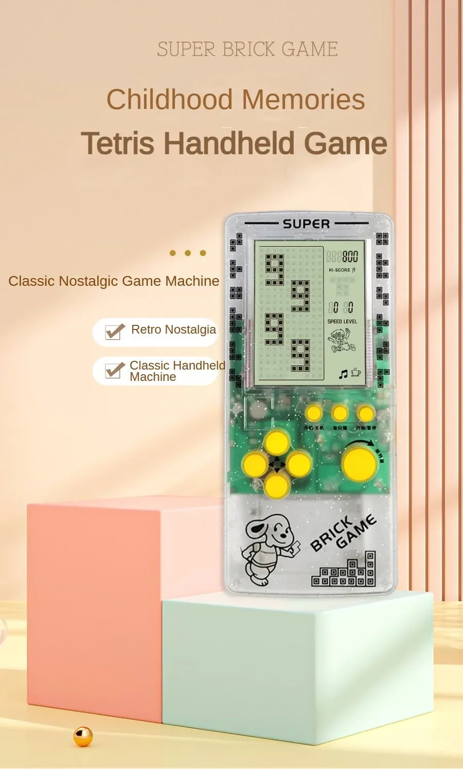 Consola Portátil Retro YTYIN 4.1 Pulgadas | Pantalla Grande | Regalo Niños | Juegos Educativos - Firu Total Sales