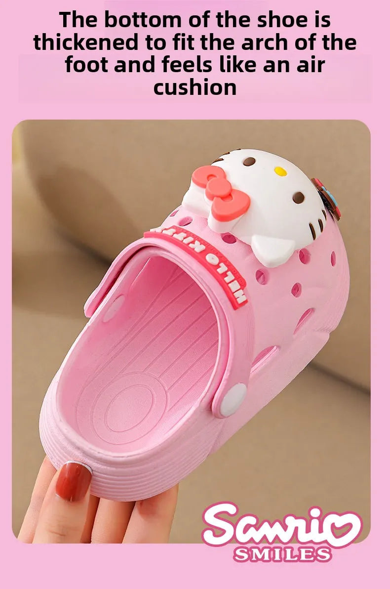 Pantuflas Sanrio Hello Kitty Kuromi para Niñas | Suaves Antideslizantes | Verano 🐱