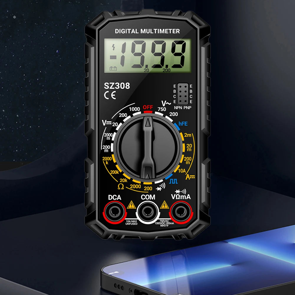 ANENG SZ308 Digital Multimeter AC/DC Current Meter Voltage Resistance Meter Electrician LCD Backlight Ohm Square Wave Test
