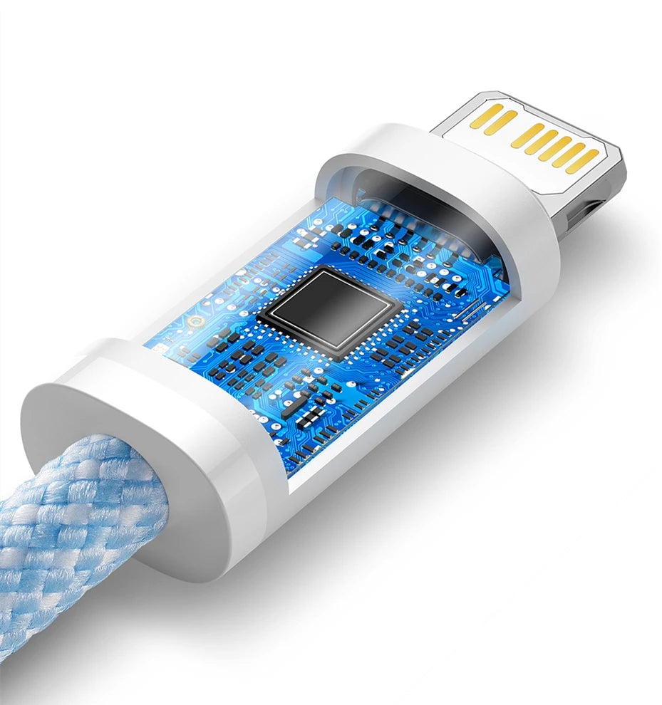 Baseus Cable USB-C 20W PD 3A | Trenzado | 0.5m/1m/2m | iPhone 14/13/12/11 Pro Max, iPad y MacBook