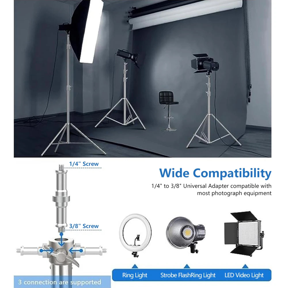 Super Stable Stainless Steel Big Tripod 2.8M Foldable Lighting Stand Tripod Photography For Fill Spot Light Softbox Photo Studio