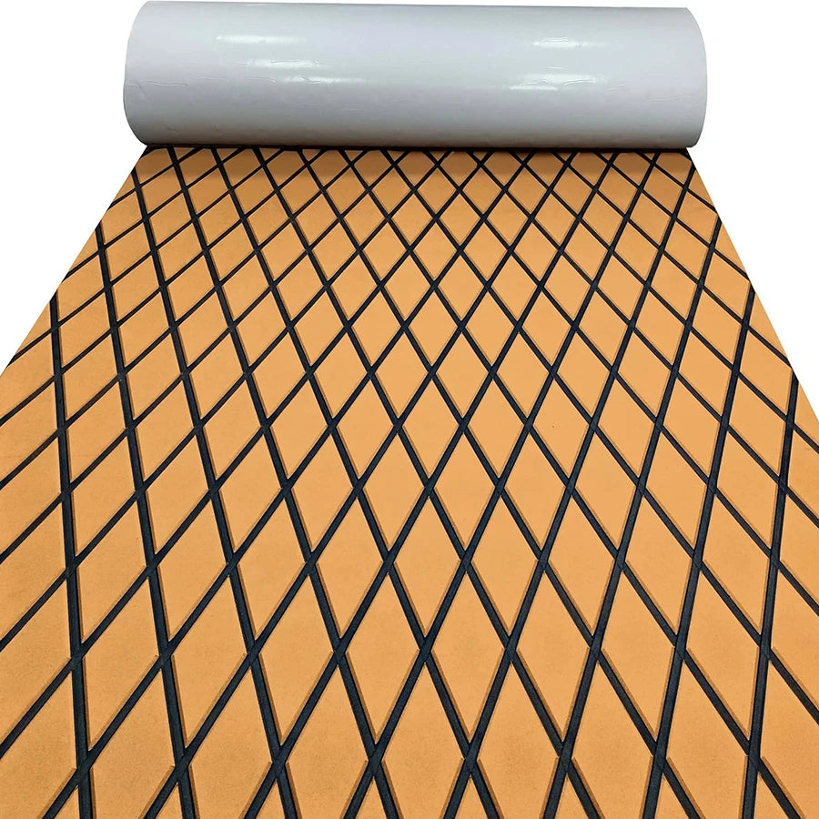 EVA Foam Boat Flooring, Adhesive Backing, Diamond Sea Deck Carpet, Marine Non-Slip Sheet, Kayak Yacht, SwimPool, 2400x900x6mm