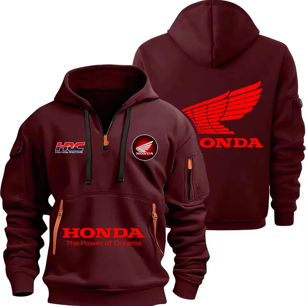 Hoodie con Cremallera Honda 2025 | Bolsillo | Primavera y Otoño | Hombre y Mujer 🏍️