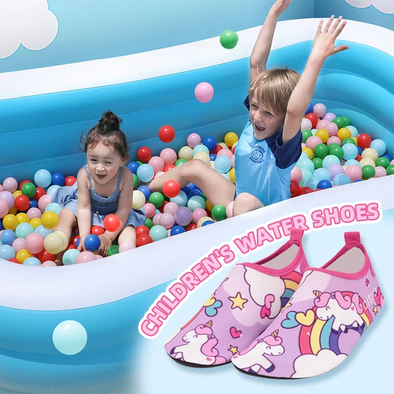 Summer Kids Swimming Beach Barefoot Water Shoes Children Light Portable  Wader Shoes Quick Dry Boys Girls Aqua Shoes