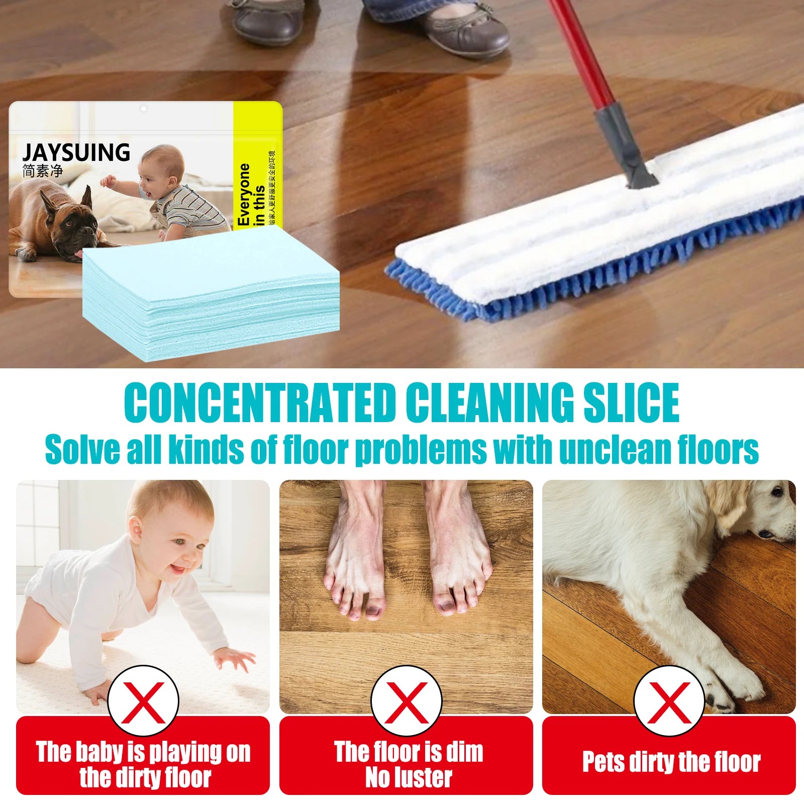 30pcs Floor Cleaning Tablets Toilet Cleaner Multi-effect Household Fragrance Powerful Decontamination Cleaner Artifact Home