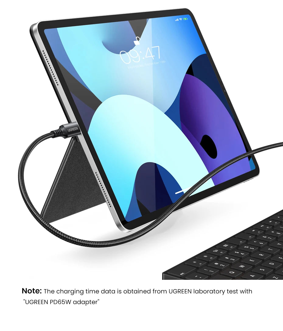 UGREEN Cable USB-C 100W 5A | QC4.0 | Trenzado Aluminio | iPhone 17/16/15, MacBook, Samsung S25/S24