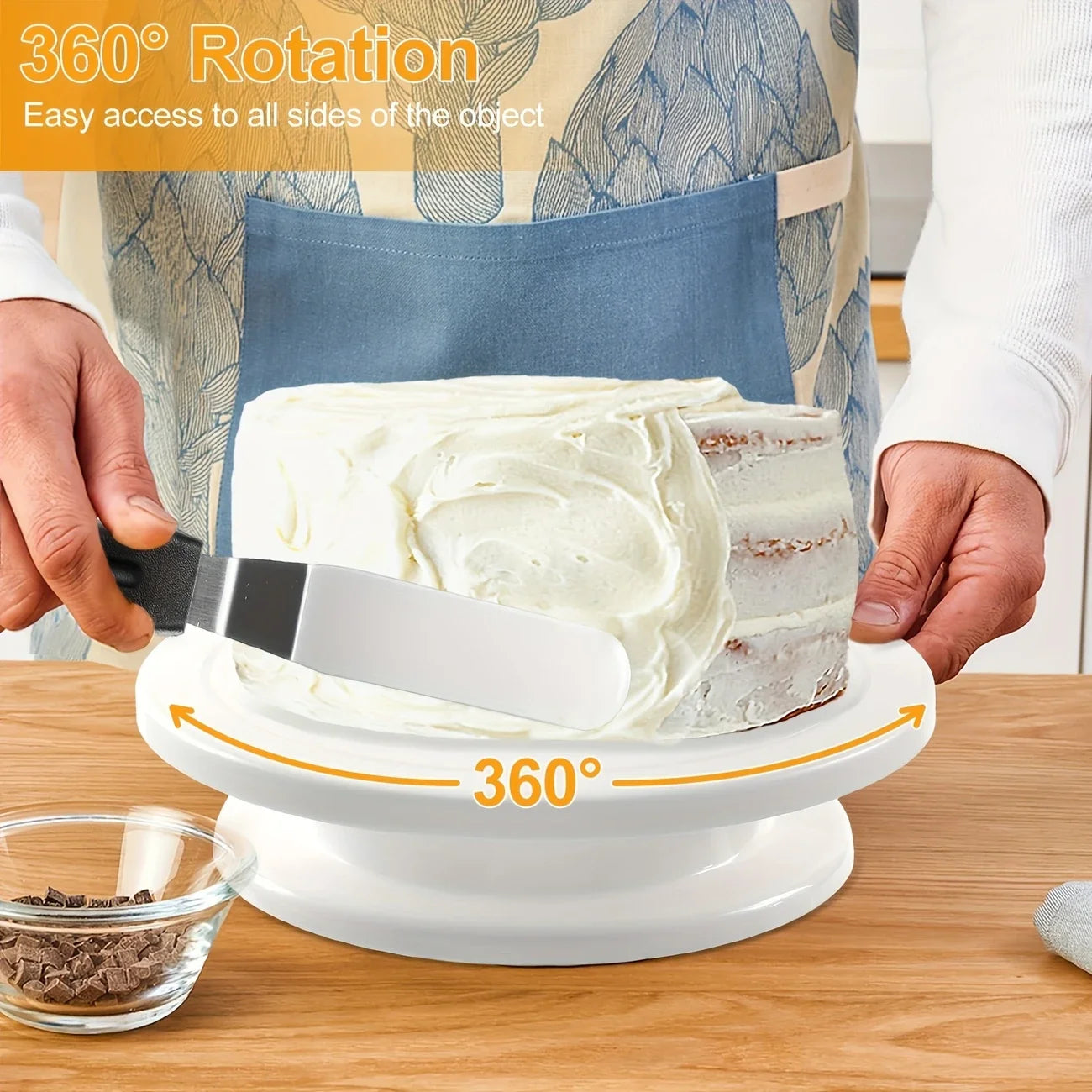 Set 80pcs Decoración de Pasteles | Tornamesa Antideslizante + 14 Boquillas | Repostería 🎂