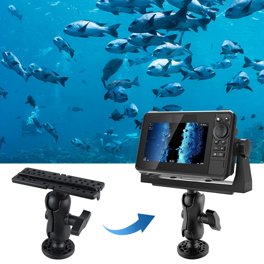 Fish Finder Mount Base Wear Resist 360 Degree Swivel Fish Finder Rack Universal Fishfinder Supporter for Marine Boat Kayak