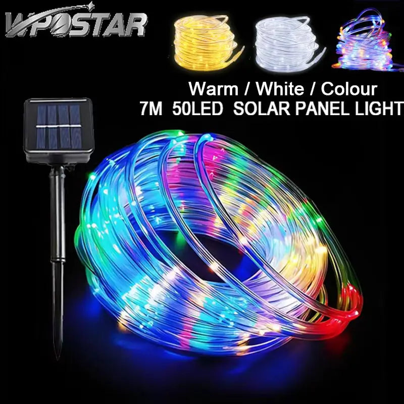 Luces Solares Tubo Cuerda Exterior IP65 WPOSTAR | 7m-32m | Navidad y Jardín - Firu Total Sales