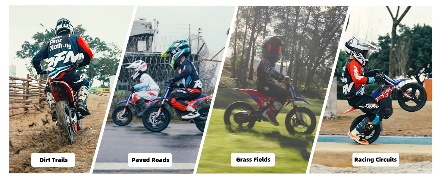 Moto Eléctrica Off-Road RFN Warrior para Niños | Multi-Velocidad | 4-8 Años 🏍️ - Firu Total Sales