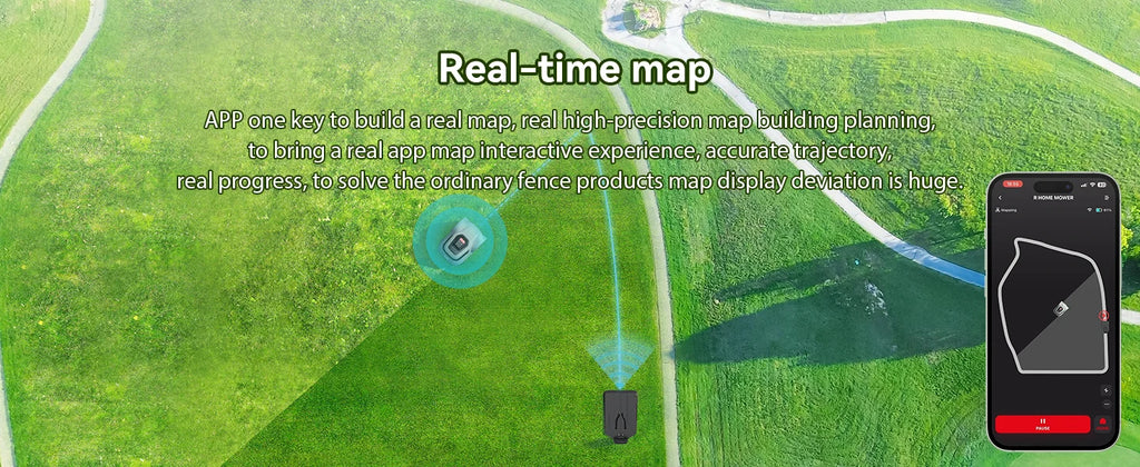 C-TOF Robot Lawn Mower Redkey MGC1000 Lawn Mower Robot Cable Break Detection Climbing Capacity 45% App Control Mowing Robot