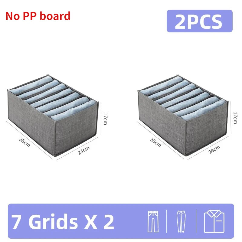 Pants Jeans Storage Box Drawers Organizer for Underwear Bra Socks Wardrobe Clothes Organizer Cabinet  T-Shirt Organizers storage