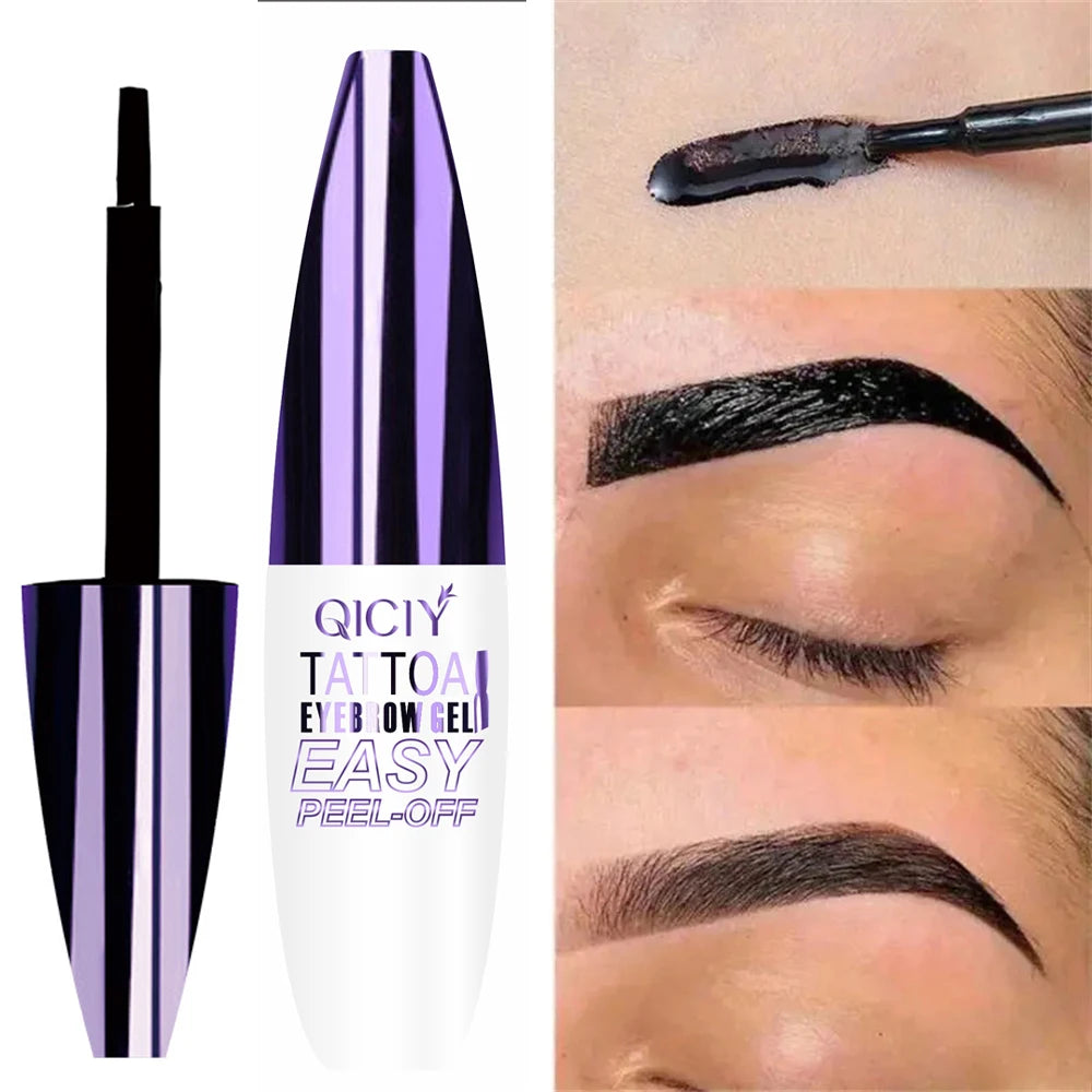Lasting 3 Days Tattoo Easy Peel Off Eyebrow Gel Cream Types Long-Lasting Smudge-Proof Sweat Resistant  Waterproof Cosmetics