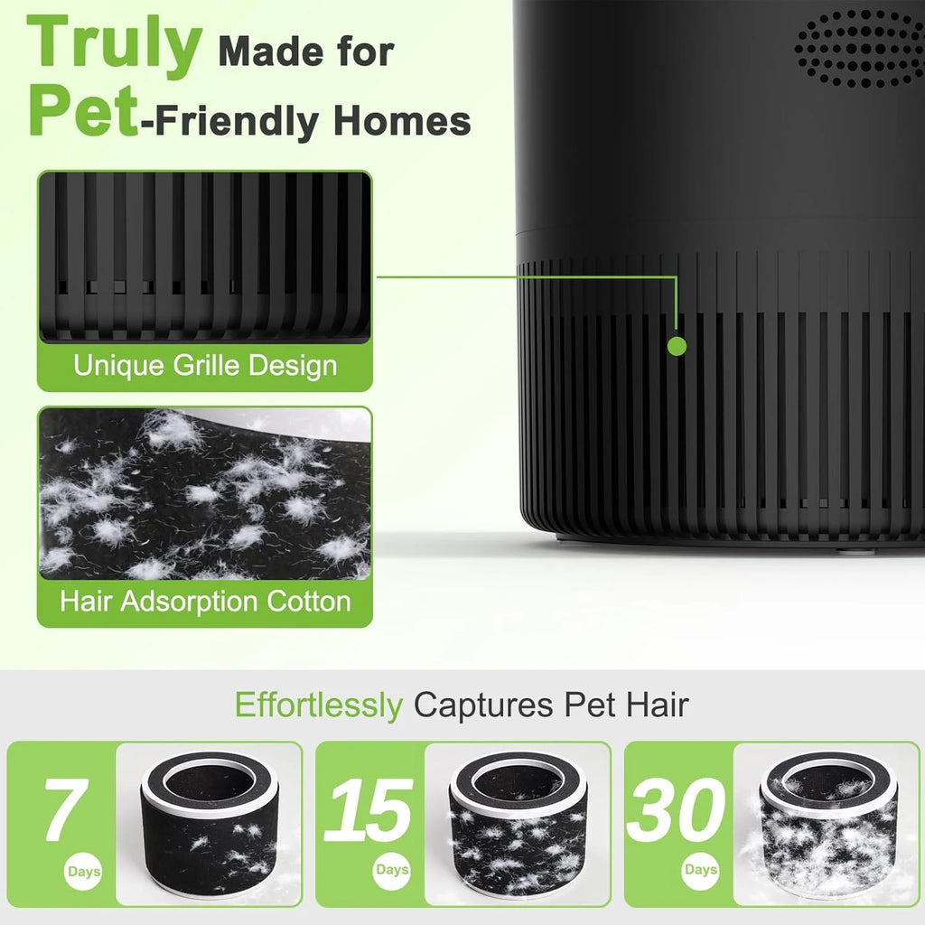 Purificador de Aire Inteligente Chuboor | App/Alexa | Monitor PM2.5 | Mascotas 🌬️
