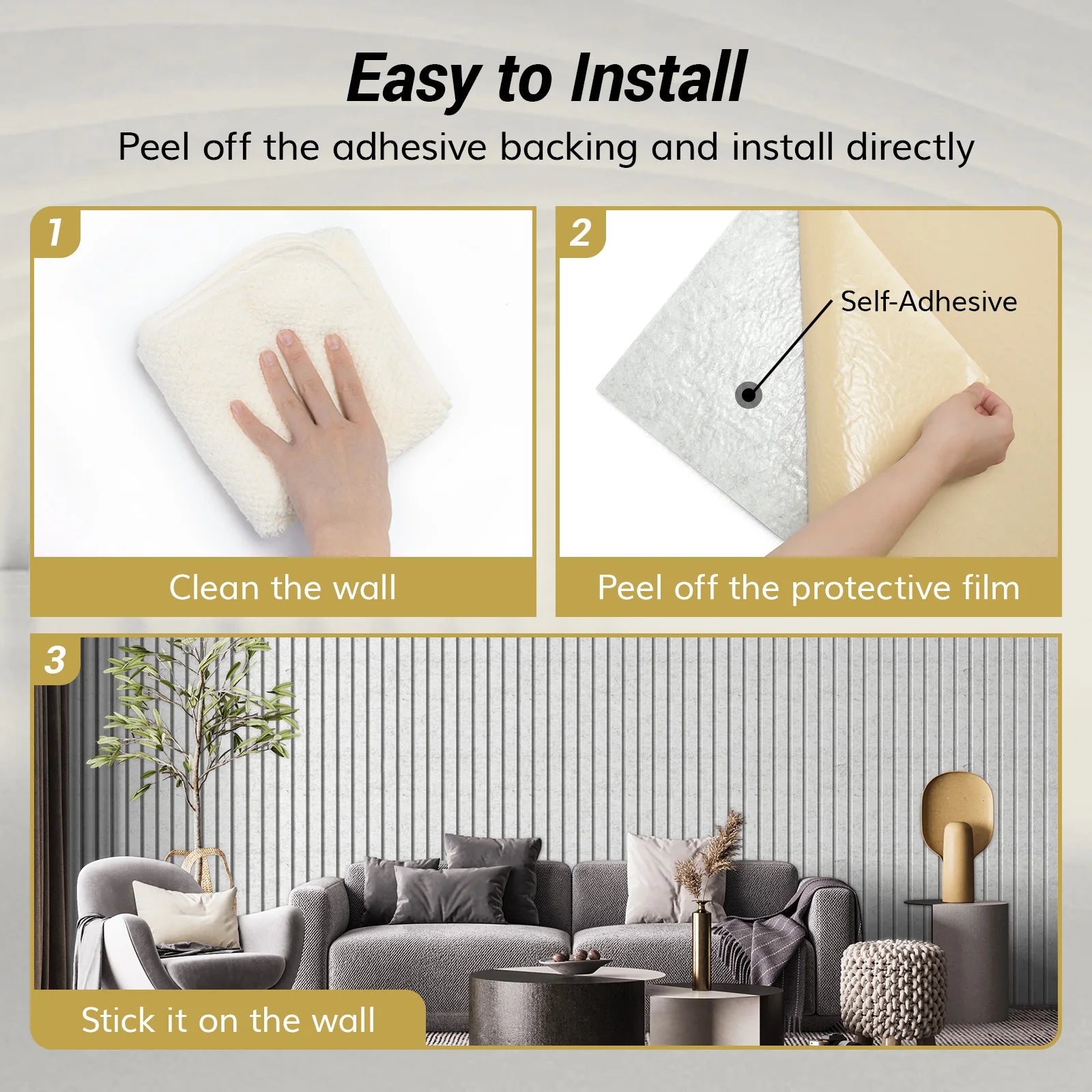 Dual-Layer Thickened Acoustic Wall Panels Self Adhesive, 47.2"x23.6"x0.72" High Density Large Sound Proof Panels for Walls