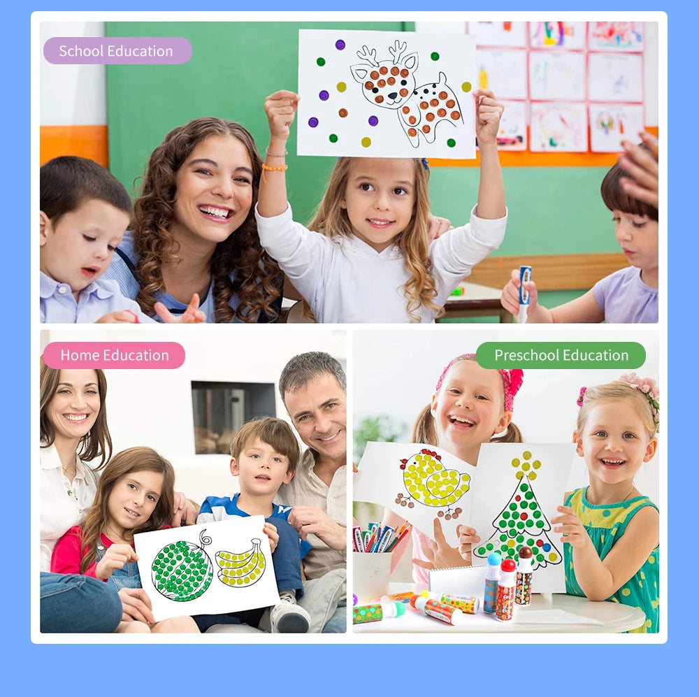 Washable Dot Markers for Kids – Bingo Painting Pens