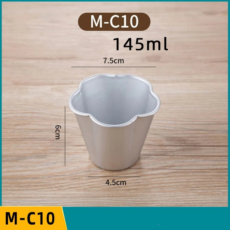 Set 5/10pcs Moldes Mini Acanalados de Aluminio para Pudding y Mousse 🍰