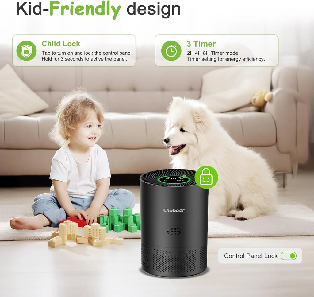 Purificador de Aire Inteligente Chuboor | App/Alexa | Monitor PM2.5 | Mascotas 🌬️