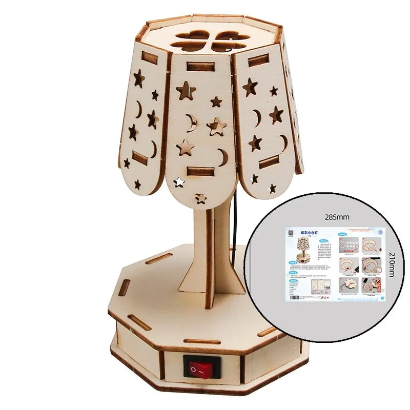Educational Project DIY Wooden Small Table Lamp Craft Kit