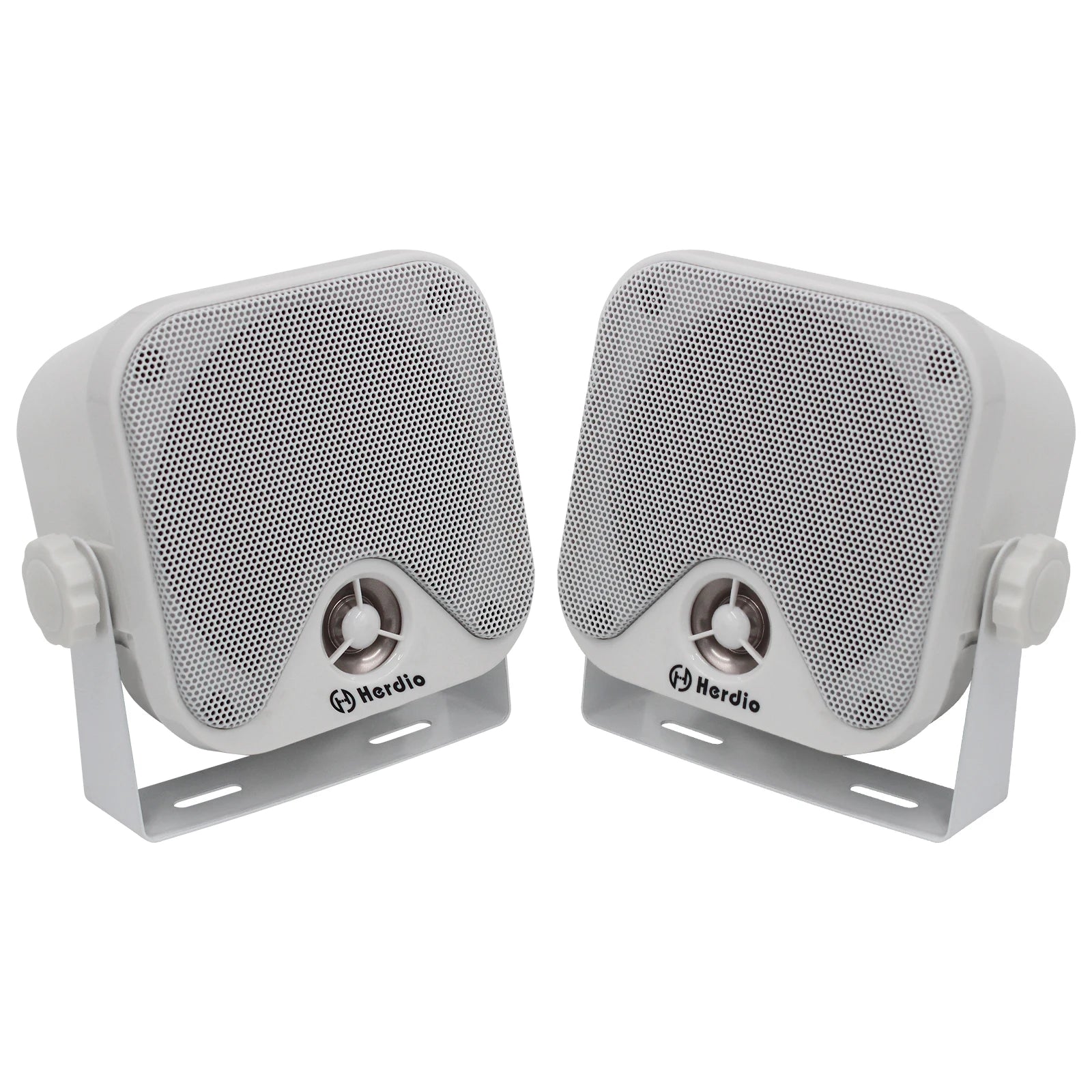 Herdio 4'' Bluetooth Marine Speakers 100W Heavy Duty Waterproof- Surface Mounted for Camper ATV UTV RZR Golf Cart Boat