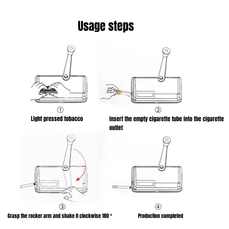 Double Rail Tobacco Rolling Machine Aluminum Alloy Cigarette Maker Injector Cigaret Filling 5.5/6.5/8mm Tube Smoking Accessories