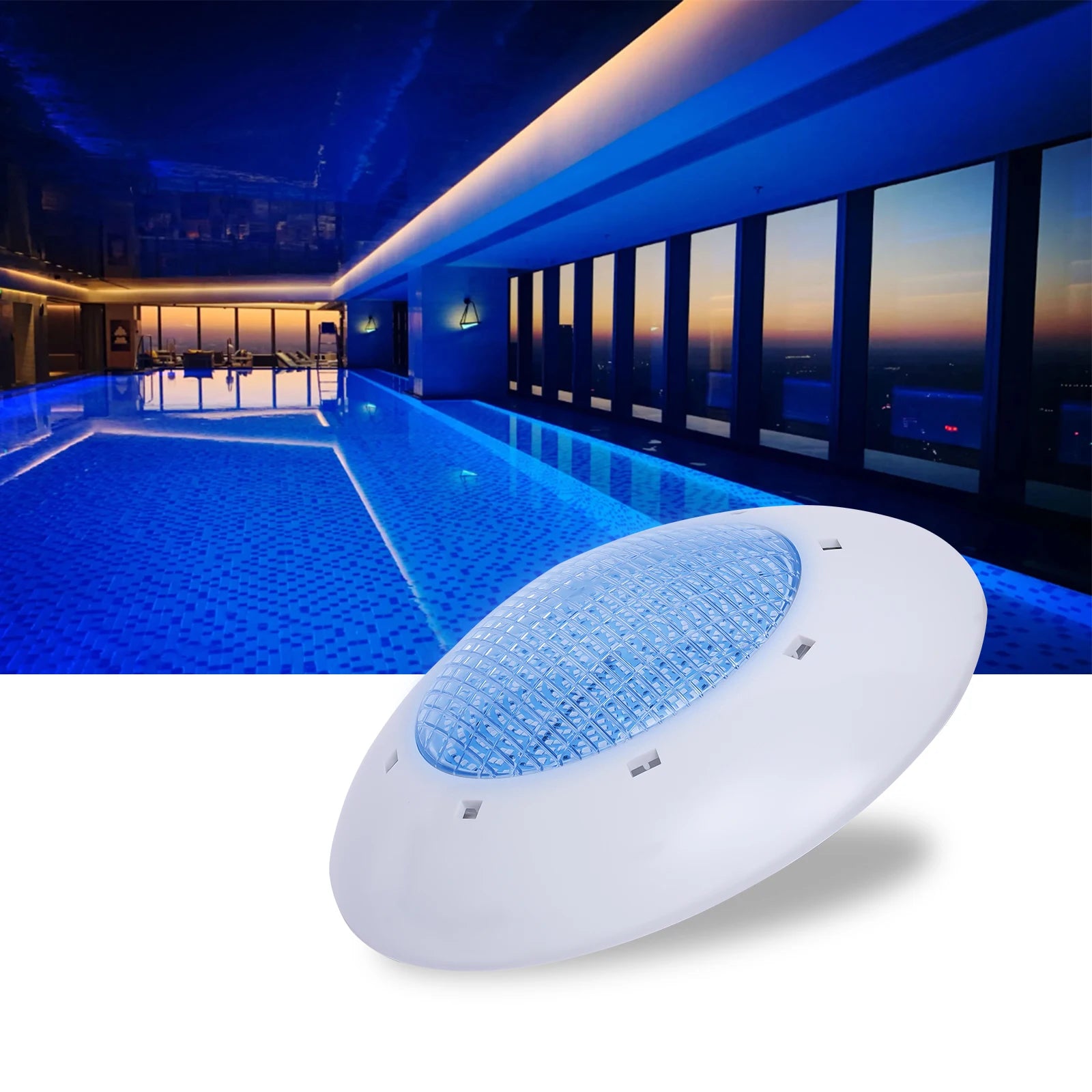 35w Underwater Pool Light With Remote Control LED Light Source Wall Mounting 120° Lighting Angle Seal Ring
