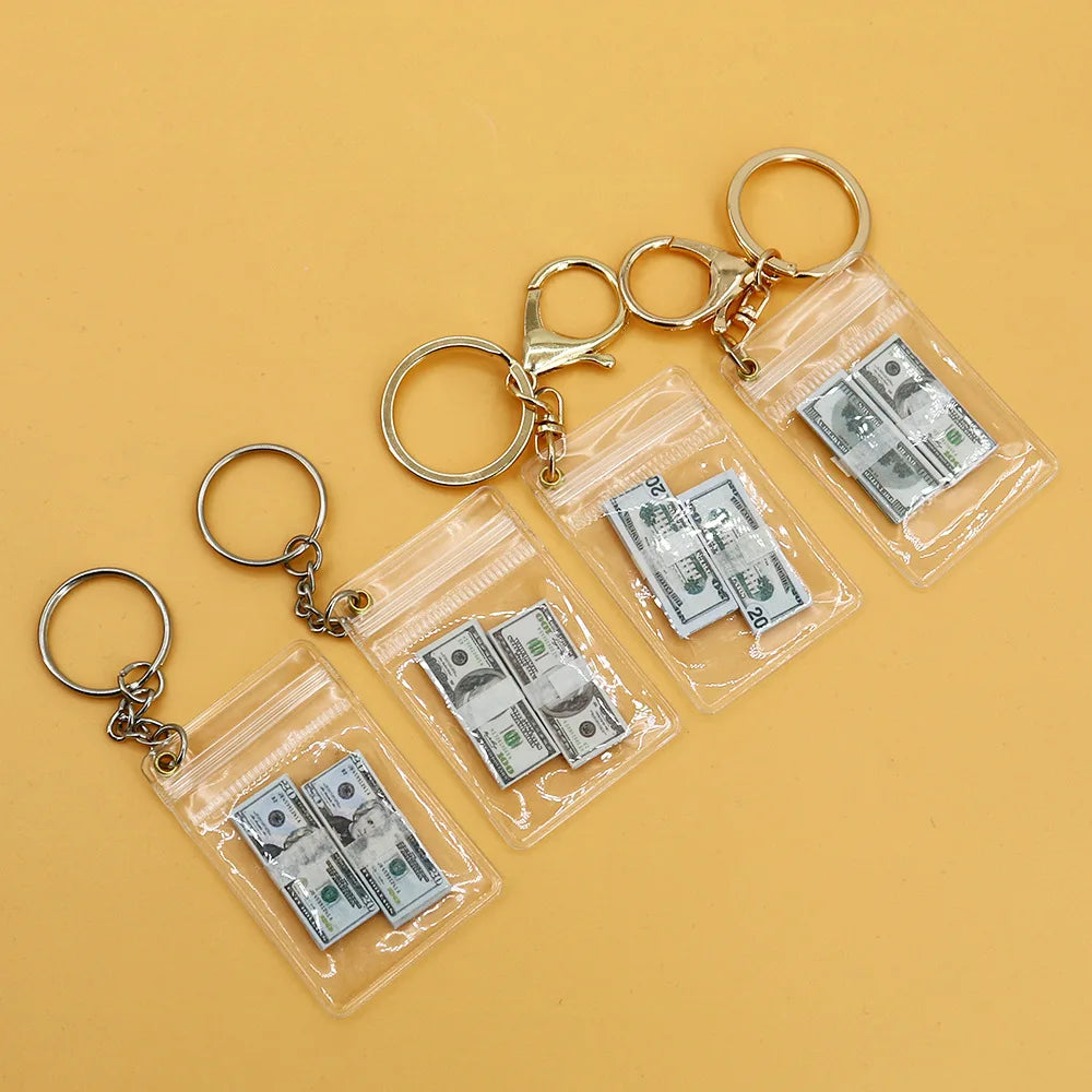 The Unique Handcrafted Keychain And Mini Wallet Of The Simulated US Dollar Bill Make The Perfect Gift For Friends