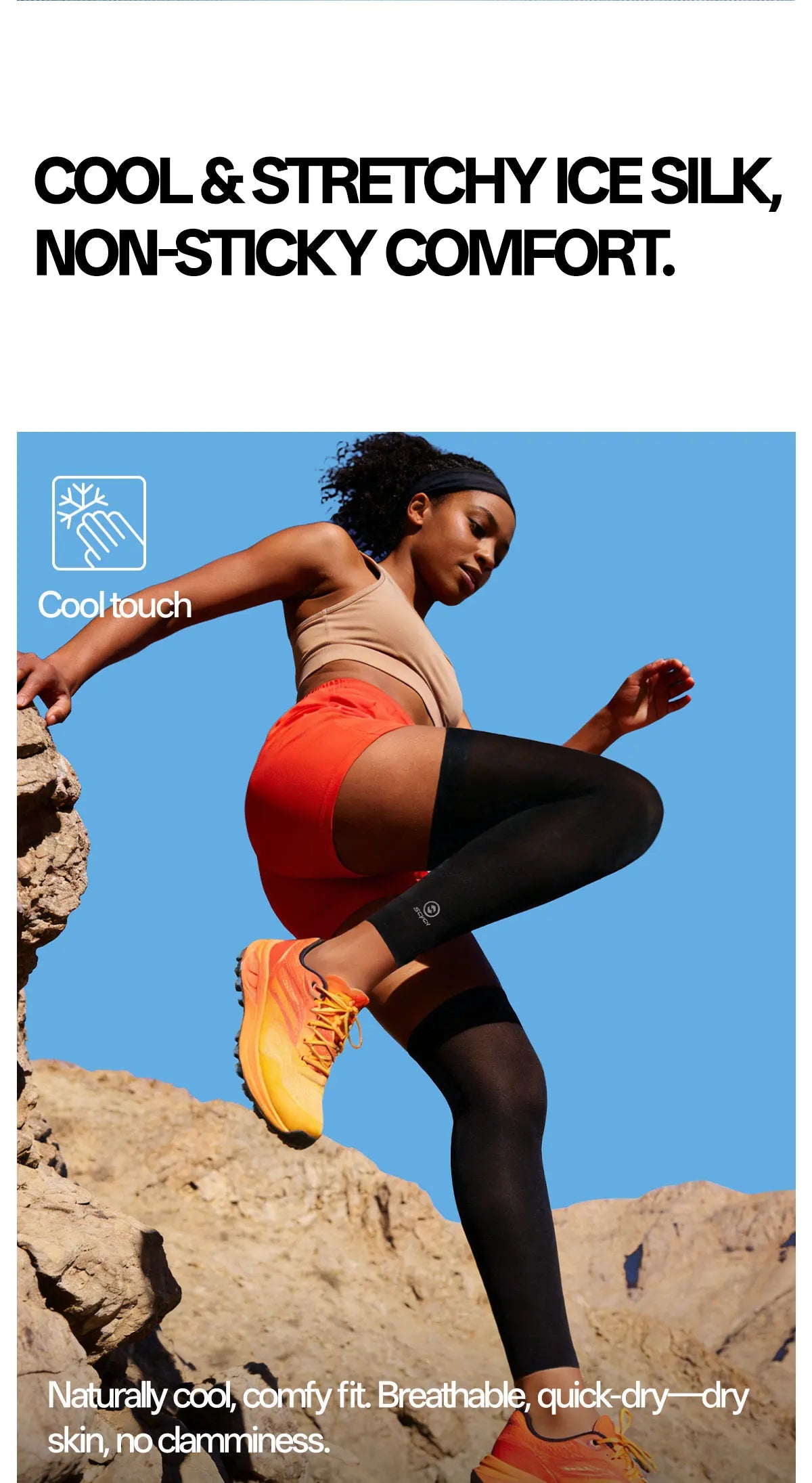 SCVCN Leg Sleeve Bike  Sports Arm Sleeve Sun Anti-UV Leg Sleeves Ice Fabric Bicycle Leg Sleeve Run Fitness Cycling Arm Warmers