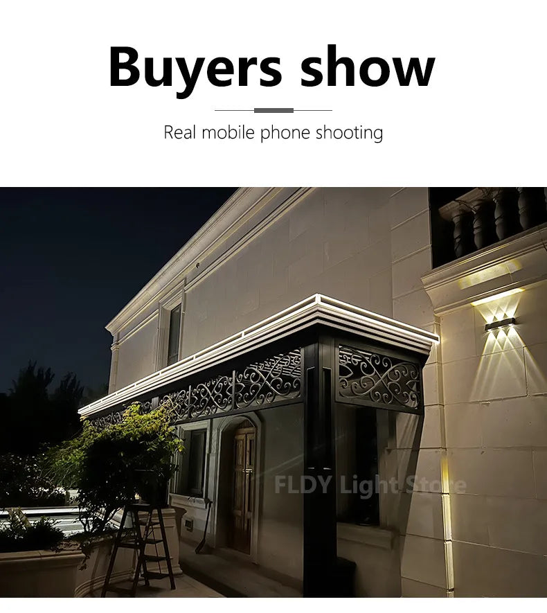 Modern Waterproof outdoor Long Strip LED wall lamps IP65 Aluminum Wall Light Garden porch Sconce Lights 110V 220V wall washer